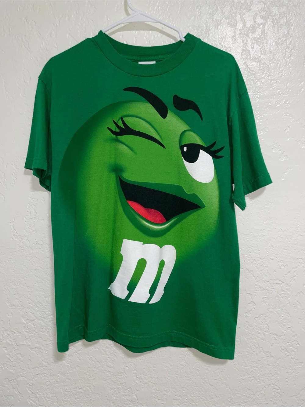M&M'S Green Character Graphic Tee - Bright Green, White, Black, Red